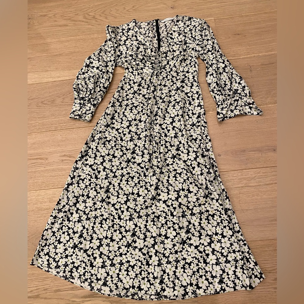 Rebecca Taylor black and white floral dress